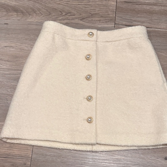 Reformation Dresses & Skirts - Reformation Cream Button-Up Mini Skirt